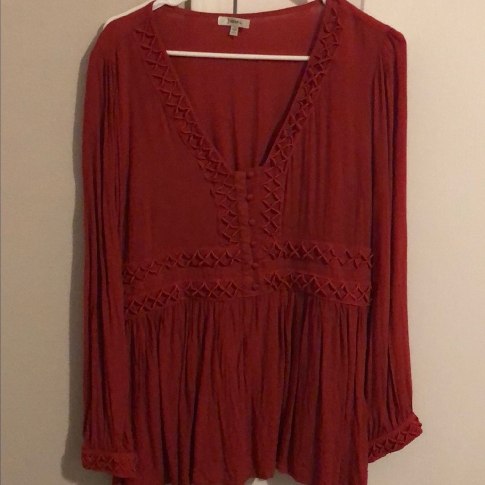 V-neck blouse